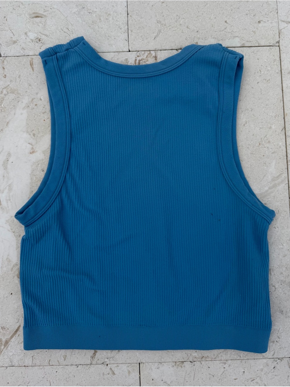 PacSun Ribbed Crop Tank Top - Teal - Picture 3 of 3